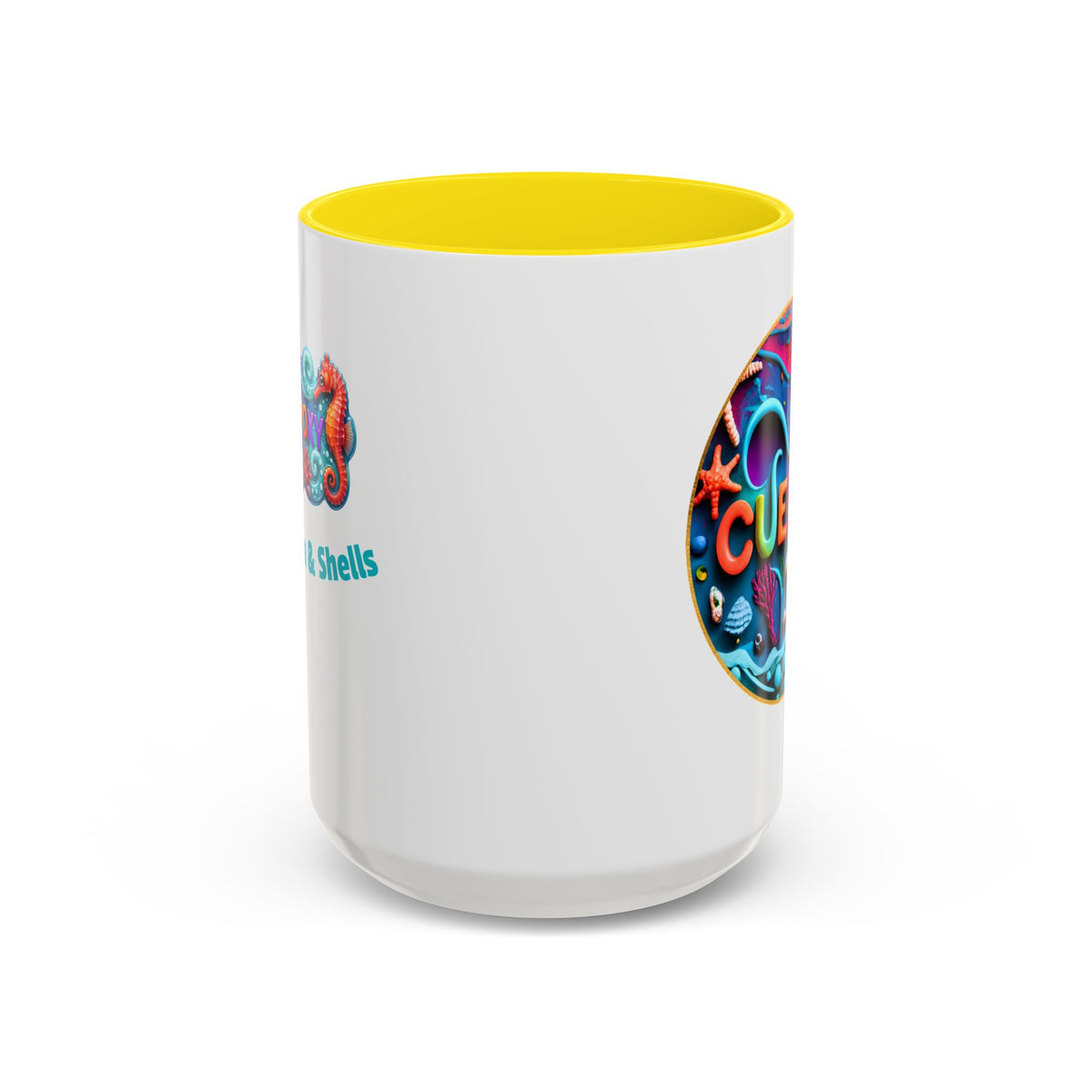 Ocean Art Accent Coffee Mug – CuepoxyGift | Two-Tone Ceramic 11oz & 15oz