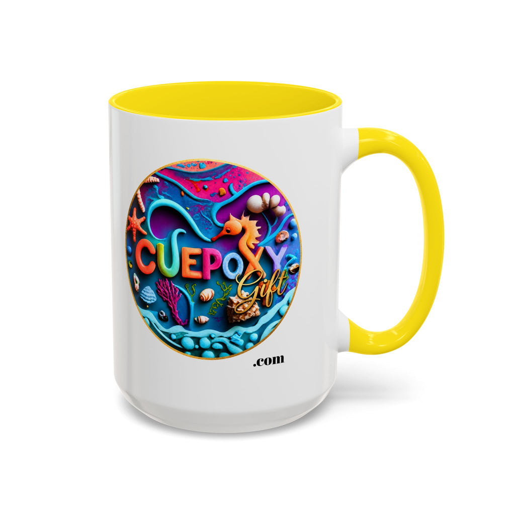 Ocean Art Accent Coffee Mug – CuepoxyGift | Two-Tone Ceramic 11oz & 15oz