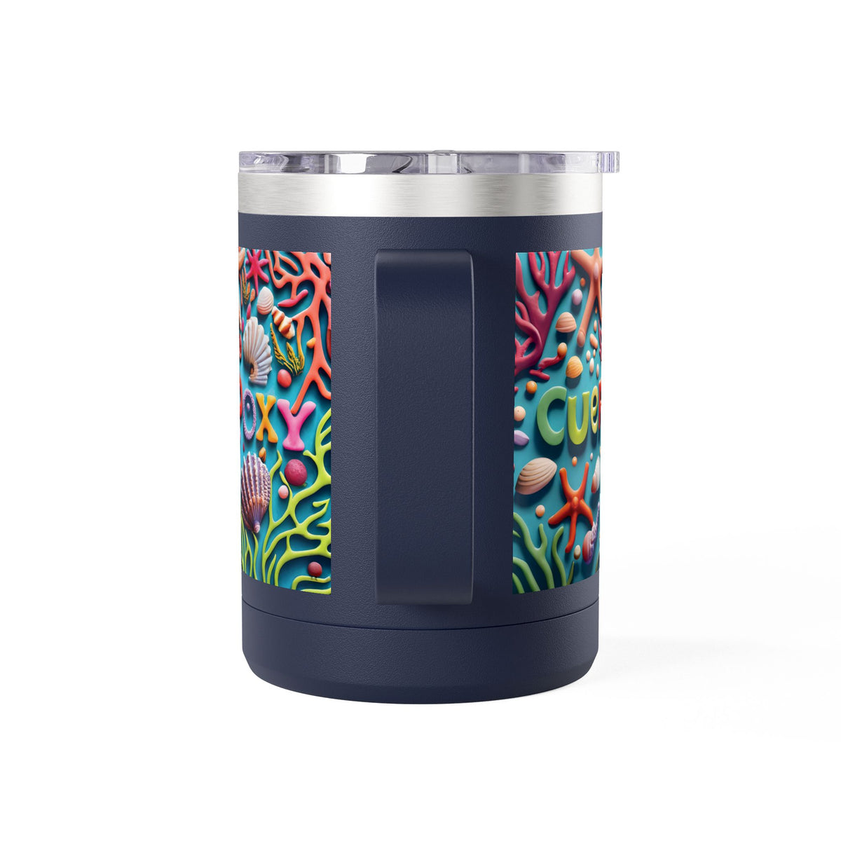 Ocean Art Coffee Mug Tumbler 15oz – CuepoxyGift | Insulated Stainless Steel Handle Mug