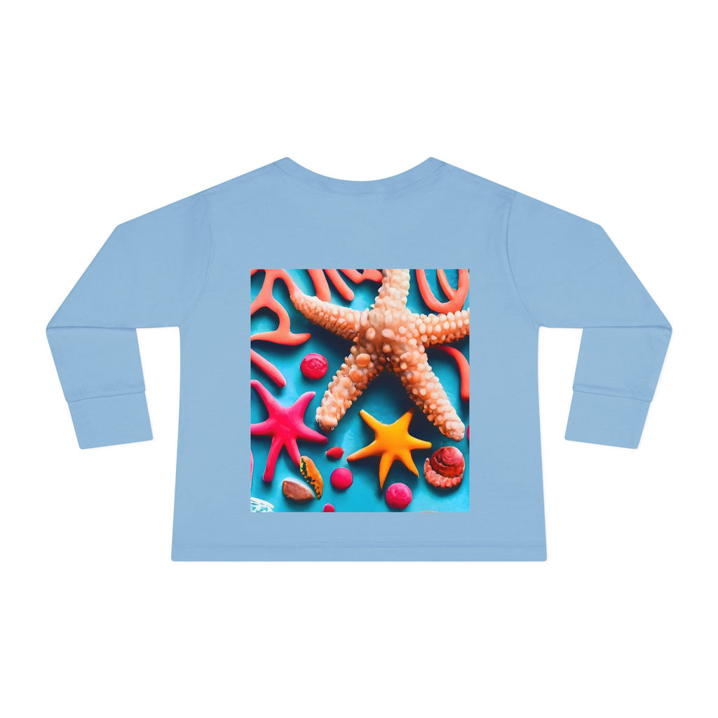 Ocean Art Toddler Long Sleeve Tee – CuepoxyGift | Unisex 100% Cotton, Sizes 2T–5-6T