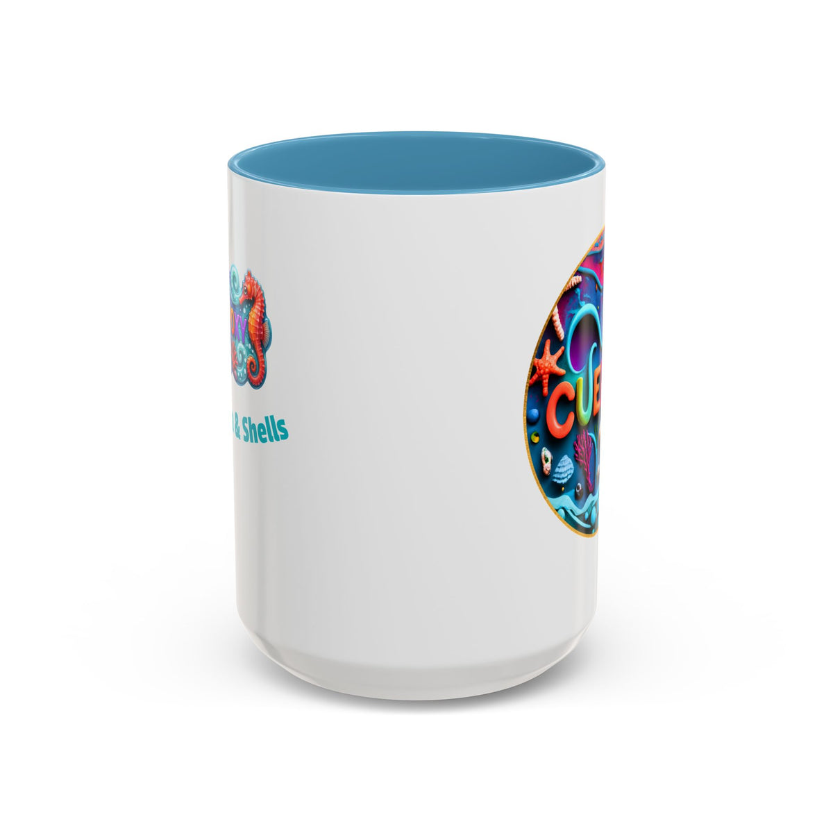 Ocean Art Accent Coffee Mug – CuepoxyGift | Two-Tone Ceramic 11oz & 15oz
