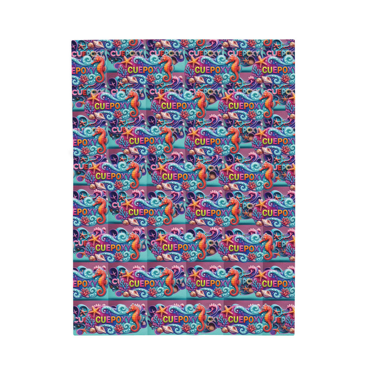 Ocean Art Velveteen Plush Blanket – CuepoxyGift | Ultra-Soft One-Side Print, 3 Sizes