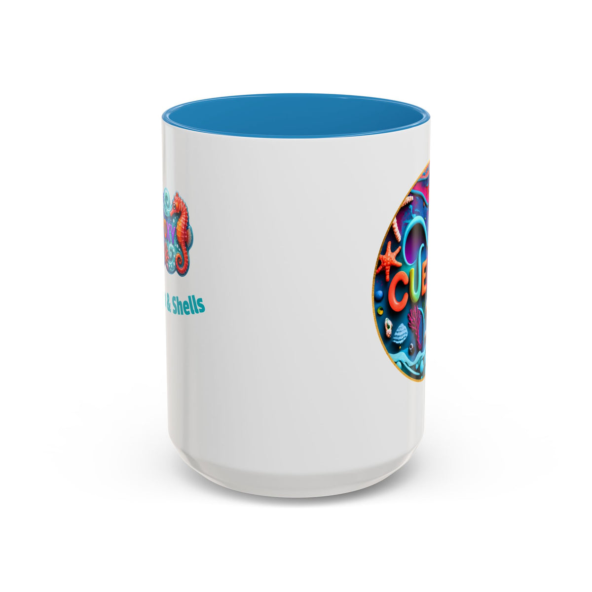 Ocean Art Accent Coffee Mug – CuepoxyGift | Two-Tone Ceramic 11oz & 15oz