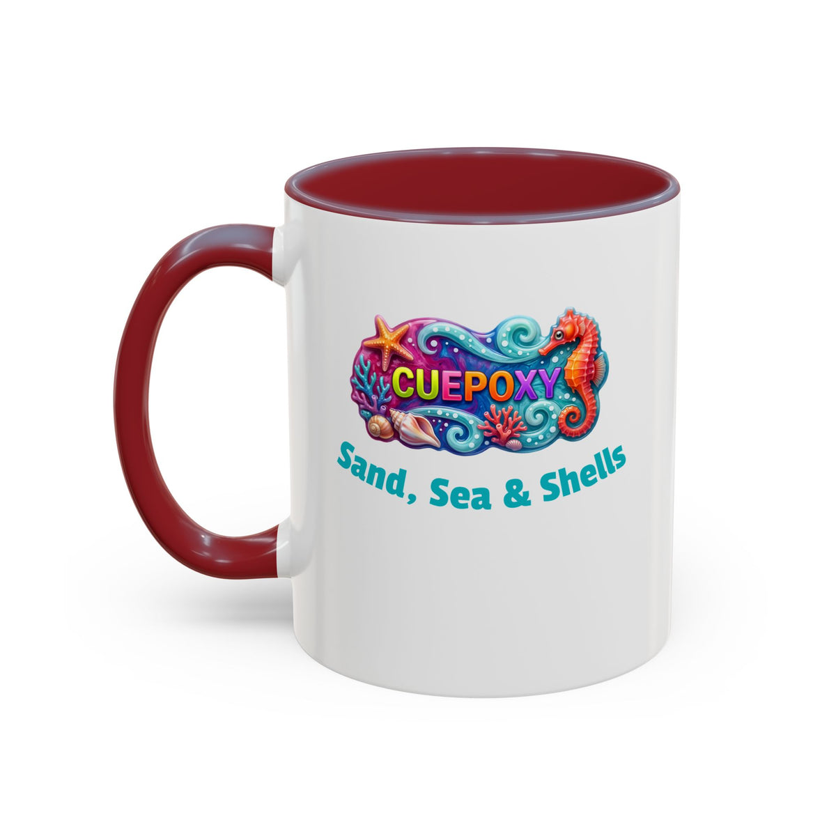 Ocean Art Accent Coffee Mug – CuepoxyGift | Two-Tone Ceramic 11oz & 15oz