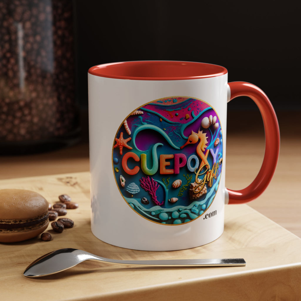 Ocean Art Accent Coffee Mug – CuepoxyGift | Two-Tone Ceramic 11oz & 15oz