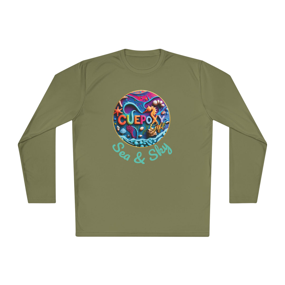 Ocean Art Long Sleeve Tee – CuepoxyGift | Unisex Moisture-Wicking Polyester