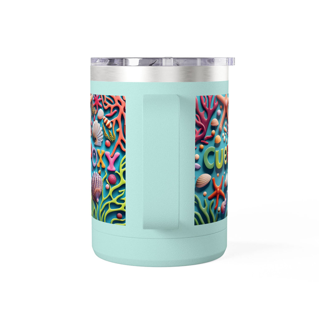 Ocean Art Coffee Mug Tumbler 15oz – CuepoxyGift | Insulated Stainless Steel Handle Mug