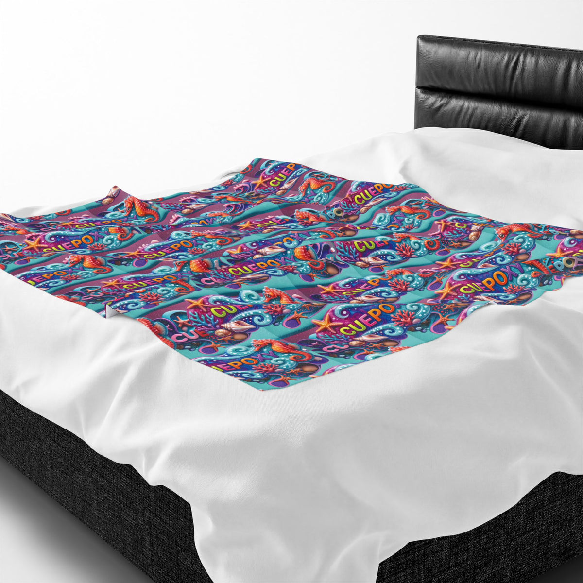 Ocean Art Velveteen Plush Blanket – CuepoxyGift | Ultra-Soft One-Side Print, 3 Sizes