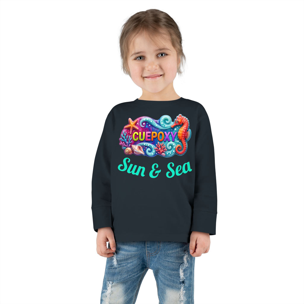 Ocean Art Toddler Long Sleeve Tee – CuepoxyGift | Unisex 100% Cotton, Sizes 2T–5-6T