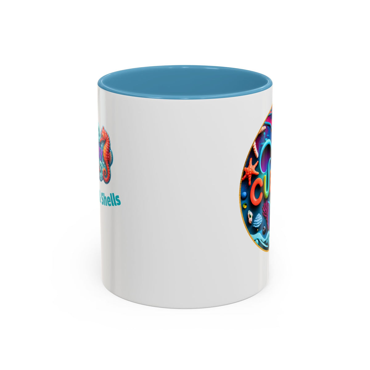 Ocean Art Accent Coffee Mug – CuepoxyGift | Two-Tone Ceramic 11oz & 15oz
