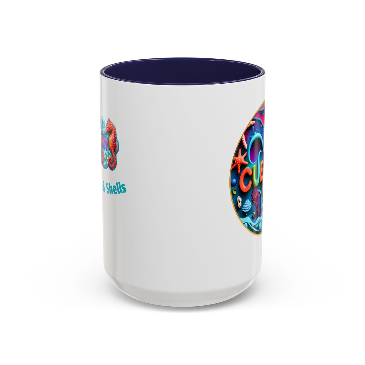 Ocean Art Accent Coffee Mug – CuepoxyGift | Two-Tone Ceramic 11oz & 15oz