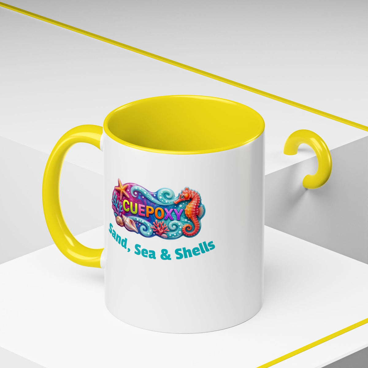 Ocean Art Accent Coffee Mug – CuepoxyGift | Two-Tone Ceramic 11oz & 15oz