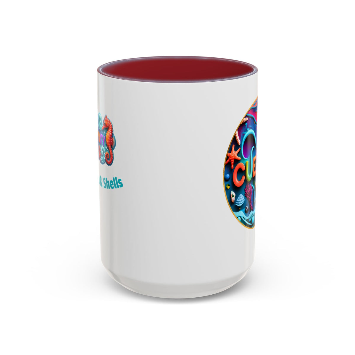 Ocean Art Accent Coffee Mug – CuepoxyGift | Two-Tone Ceramic 11oz & 15oz