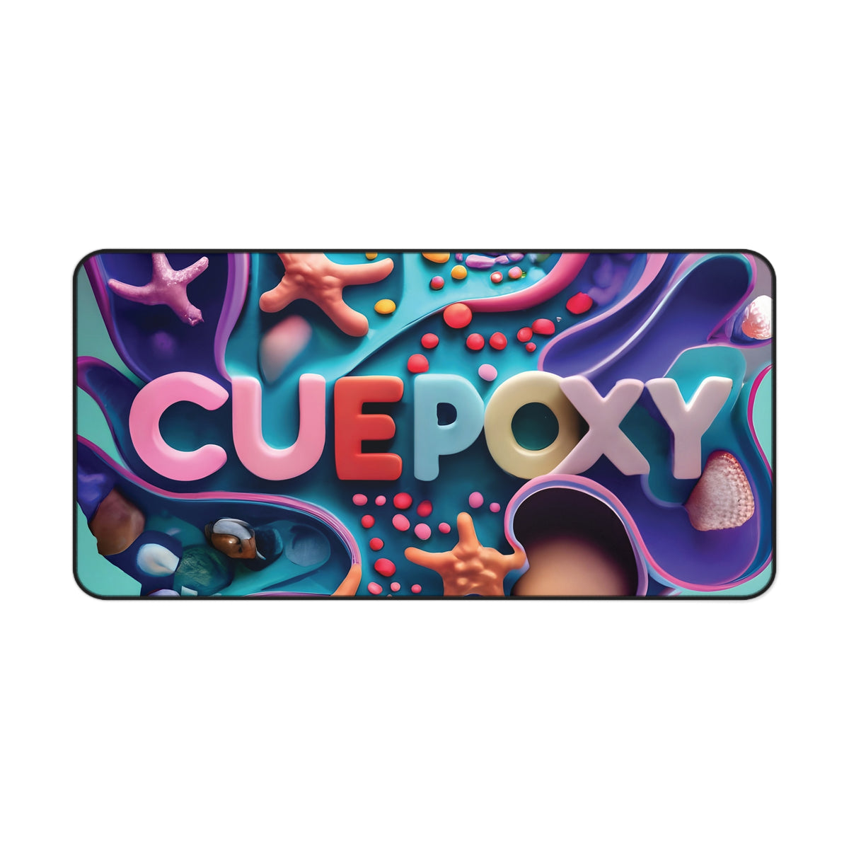 Ocean Art Desk Mat – CuepoxyGift | Non-Slip Neoprene Mouse Pad, 3 Sizes