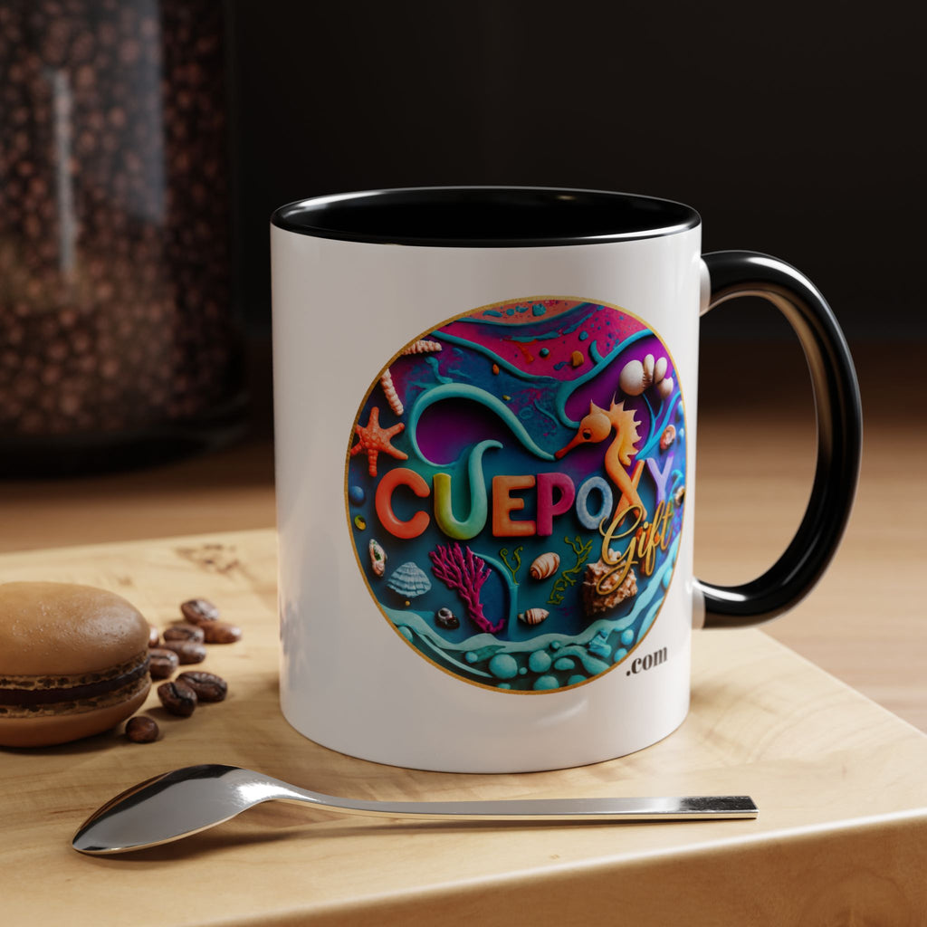 Ocean Art Accent Coffee Mug – CuepoxyGift | Two-Tone Ceramic 11oz & 15oz