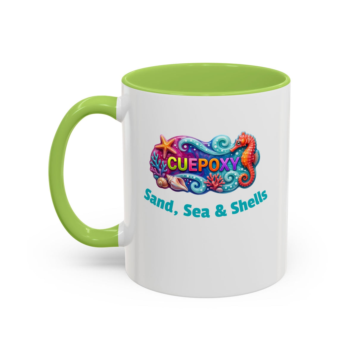 Ocean Art Accent Coffee Mug – CuepoxyGift | Two-Tone Ceramic 11oz & 15oz