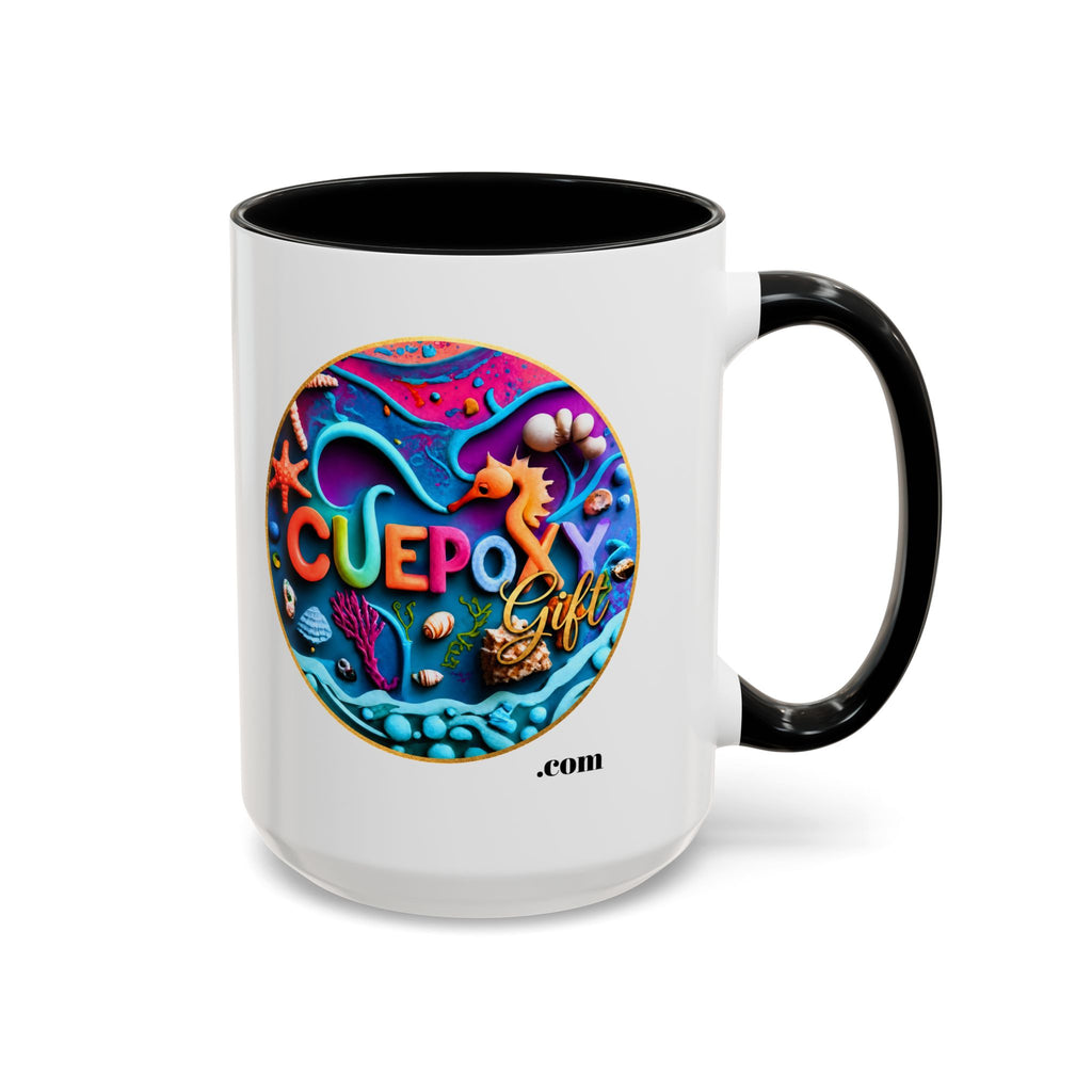 Ocean Art Accent Coffee Mug – CuepoxyGift | Two-Tone Ceramic 11oz & 15oz