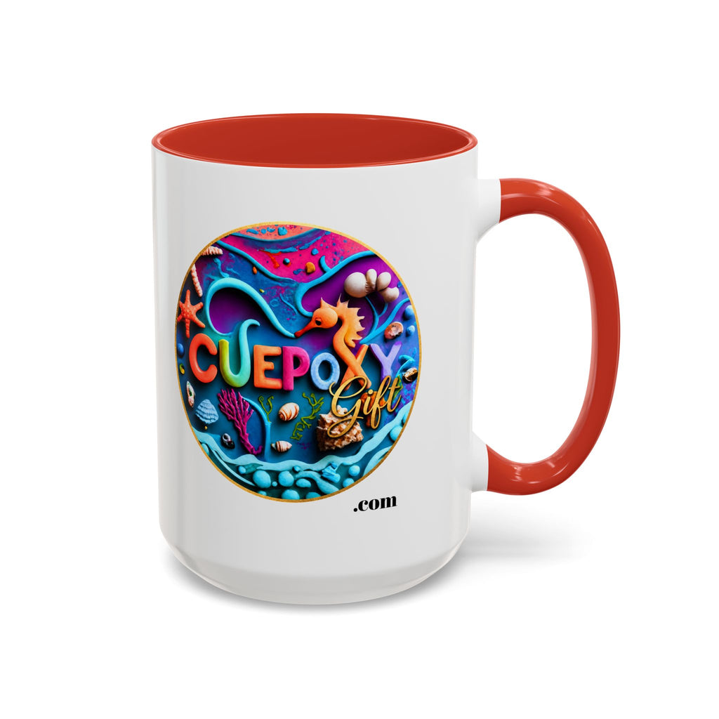 Ocean Art Accent Coffee Mug – CuepoxyGift | Two-Tone Ceramic 11oz & 15oz