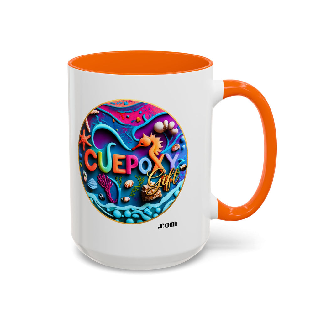 Ocean Art Accent Coffee Mug – CuepoxyGift | Two-Tone Ceramic 11oz & 15oz