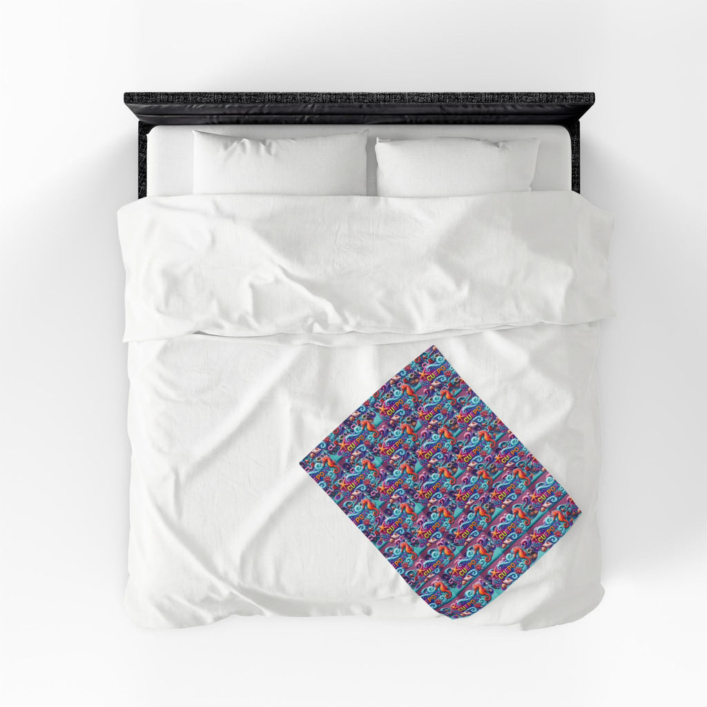 Ocean Art Velveteen Plush Blanket – CuepoxyGift | Ultra-Soft One-Side Print, 3 Sizes