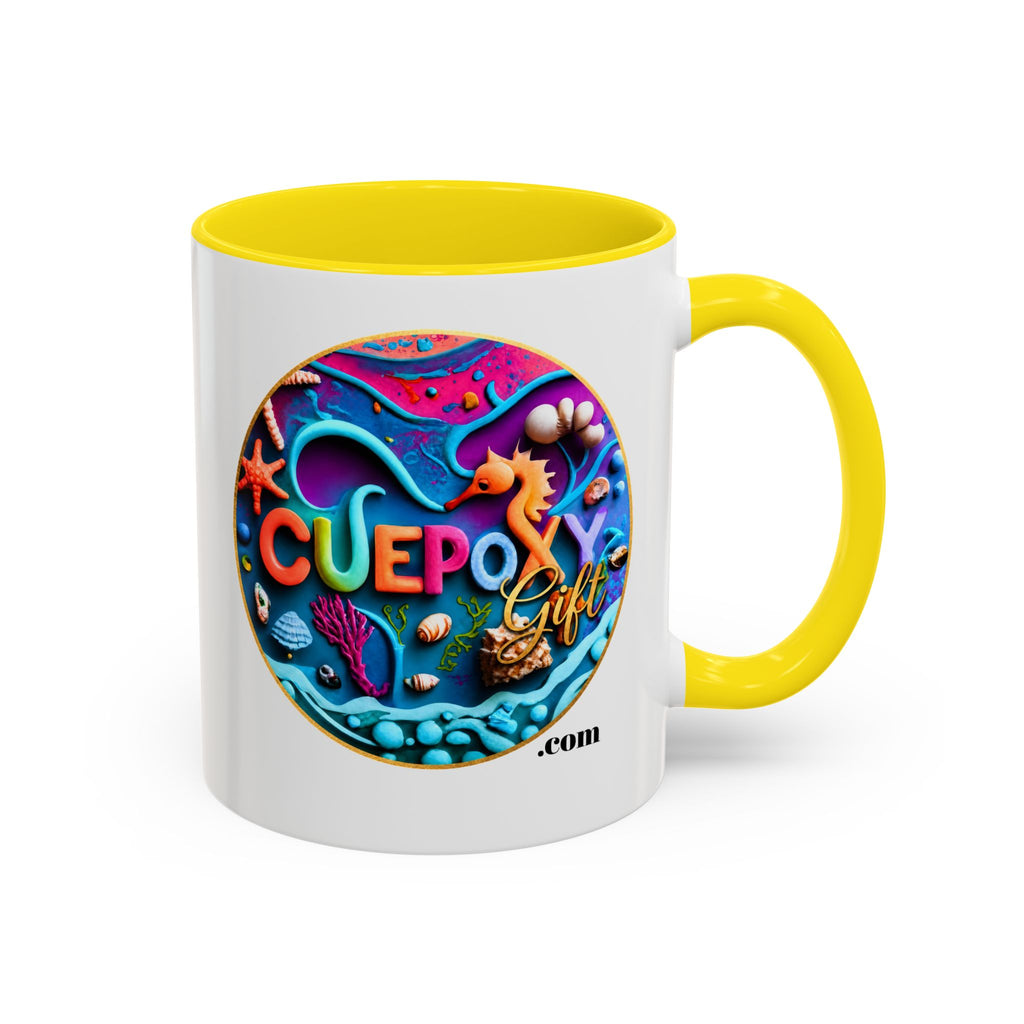 Ocean Art Accent Coffee Mug – CuepoxyGift | Two-Tone Ceramic 11oz & 15oz