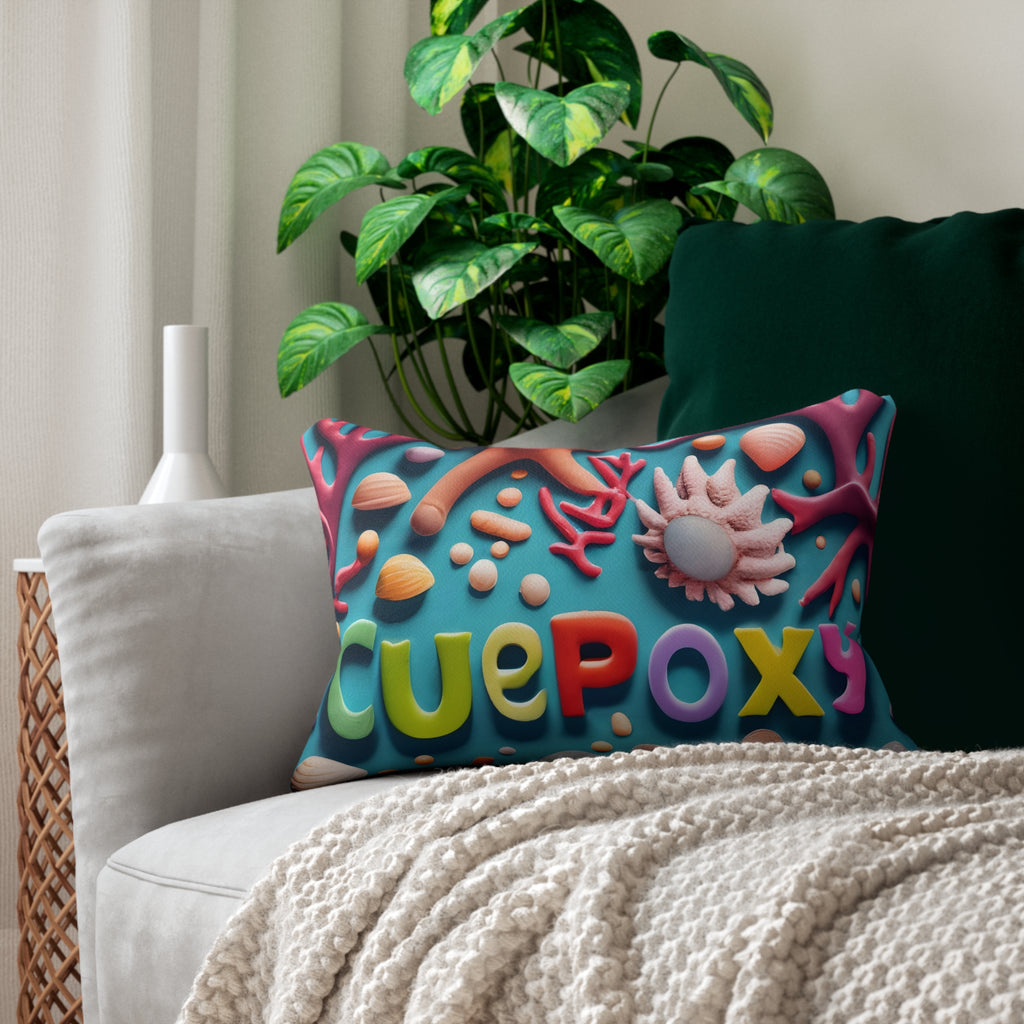 Ocean Art Lumbar Pillow – CuepoxyGift | Spun Polyester 20”×14” Double-Sided Print