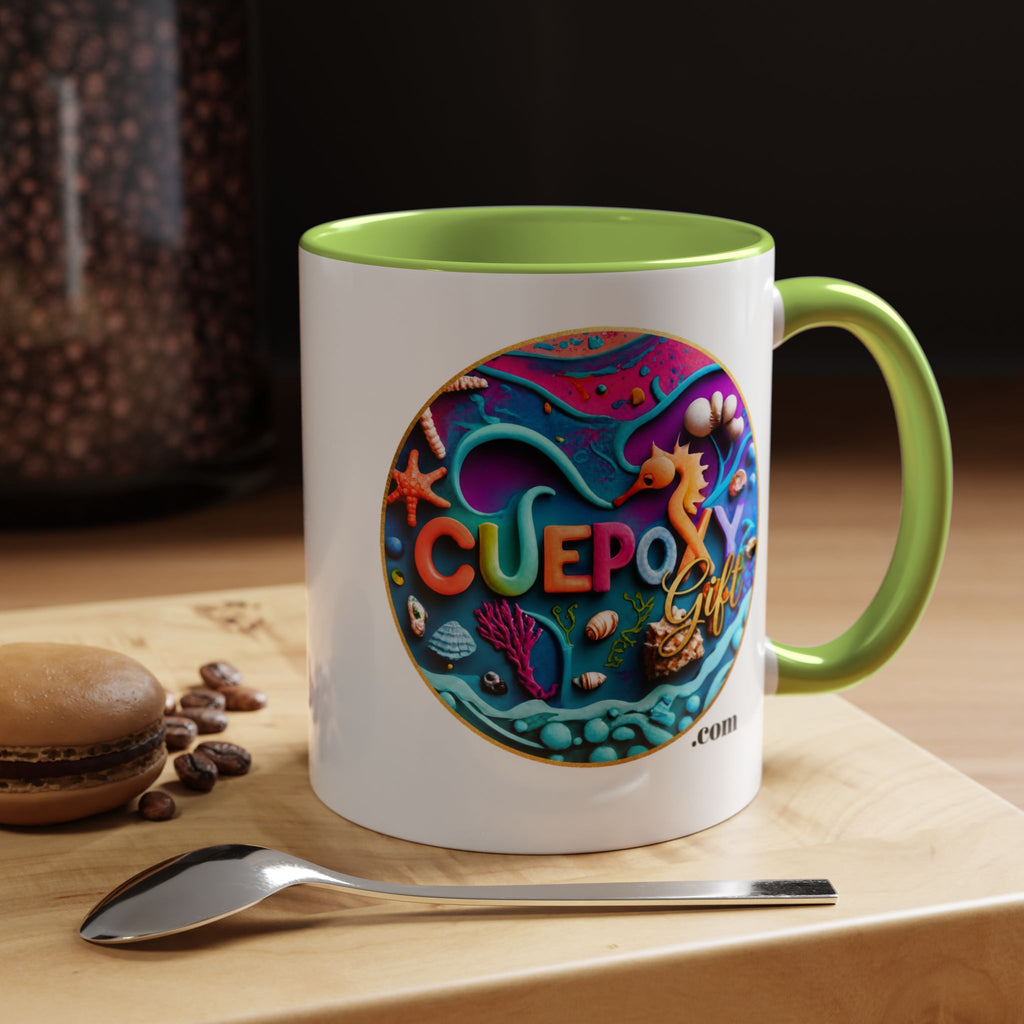 Ocean Art Accent Coffee Mug – CuepoxyGift | Two-Tone Ceramic 11oz & 15oz