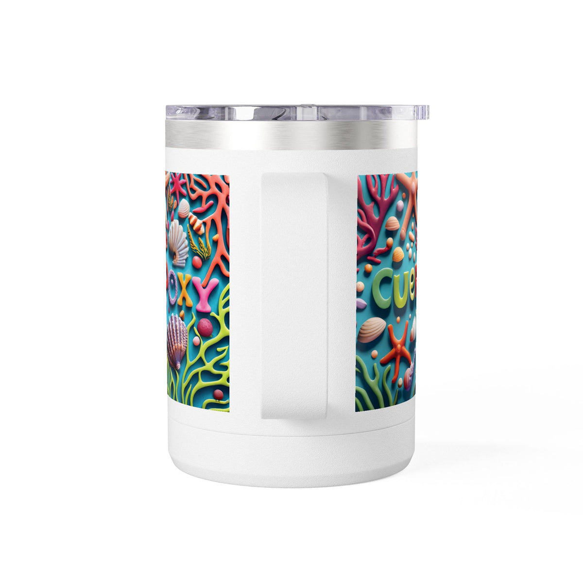 Ocean Art Coffee Mug Tumbler 15oz – CuepoxyGift | Insulated Stainless Steel Handle Mug