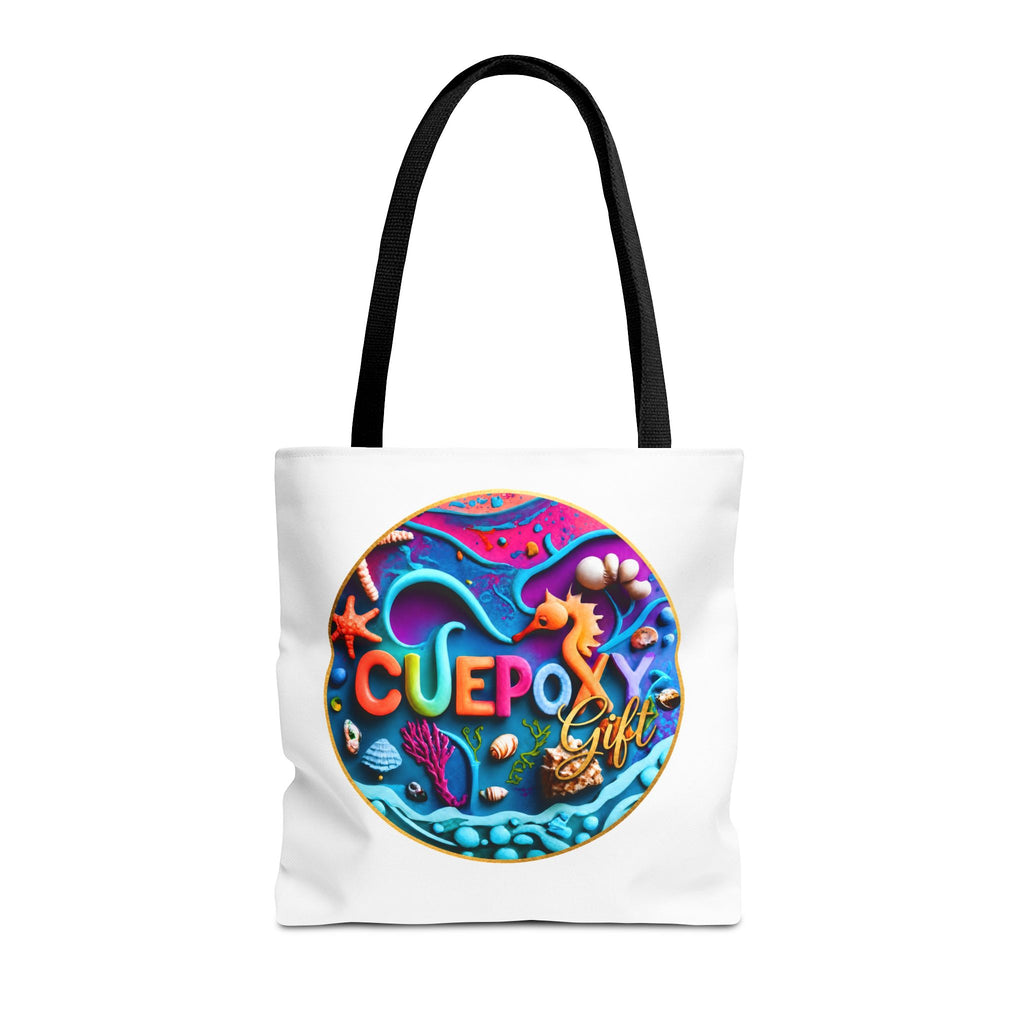 Ocean Art All-Over Print Tote Bag – CuepoxyGift Beach Design | 3 Sizes