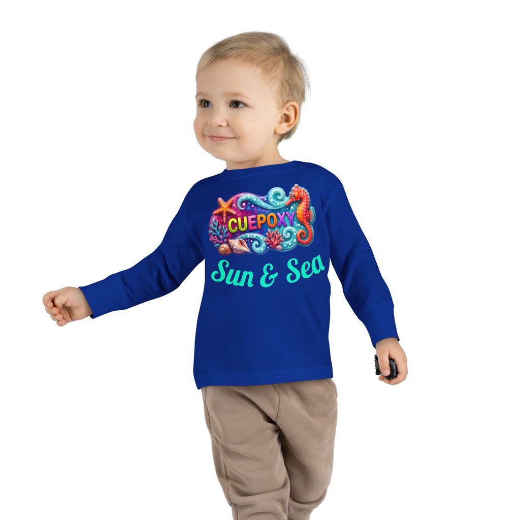 Ocean Art Toddler Long Sleeve Tee – CuepoxyGift | Unisex 100% Cotton, Sizes 2T–5-6T