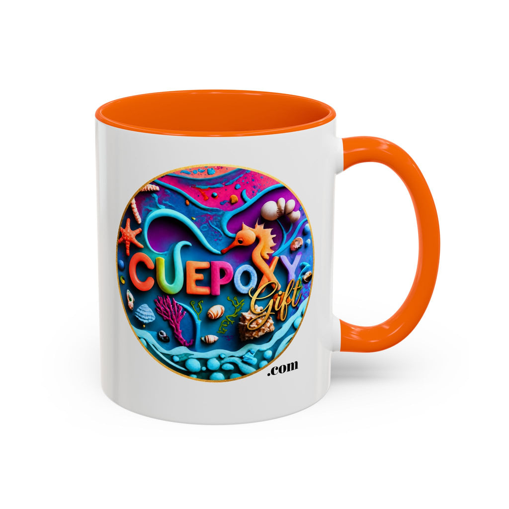 Ocean Art Accent Coffee Mug – CuepoxyGift | Two-Tone Ceramic 11oz & 15oz