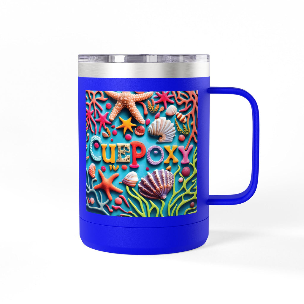 Ocean Art Coffee Mug Tumbler 15oz – CuepoxyGift | Insulated Stainless Steel Handle Mug