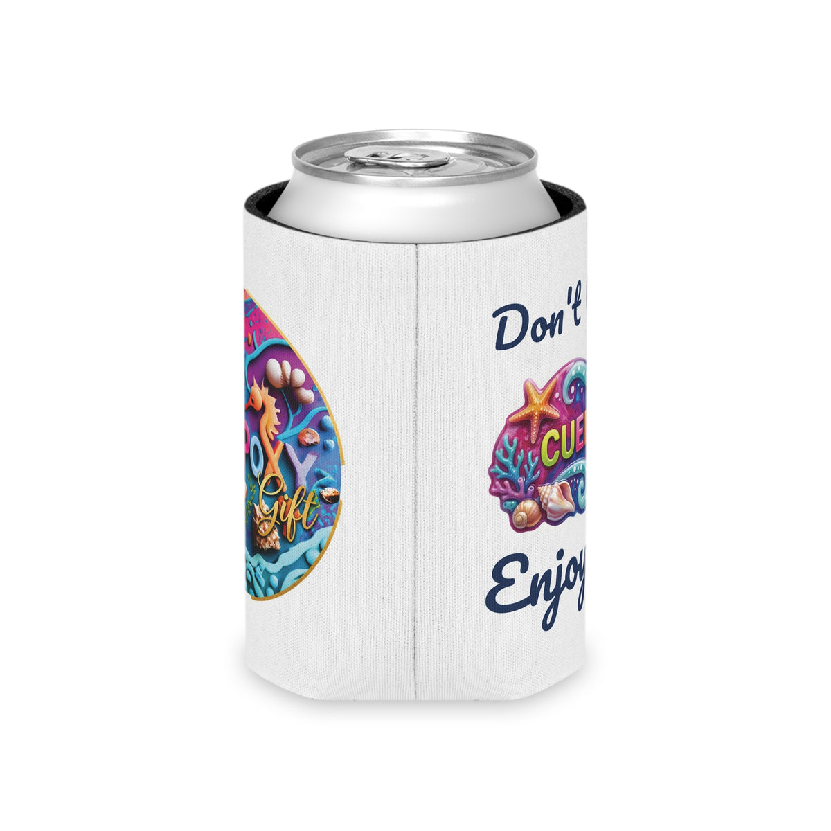 Ocean Art Can Cooler – CuepoxyGift Beach Print | Edge-to-Edge Design