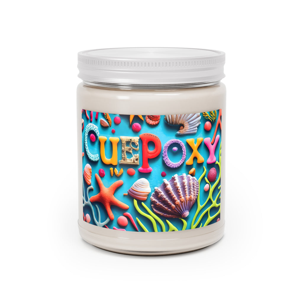 Ocean-Inspired Scented Soy Candle 9oz – CuepoxyGift | 100% Natural Soy Wax, White Lid