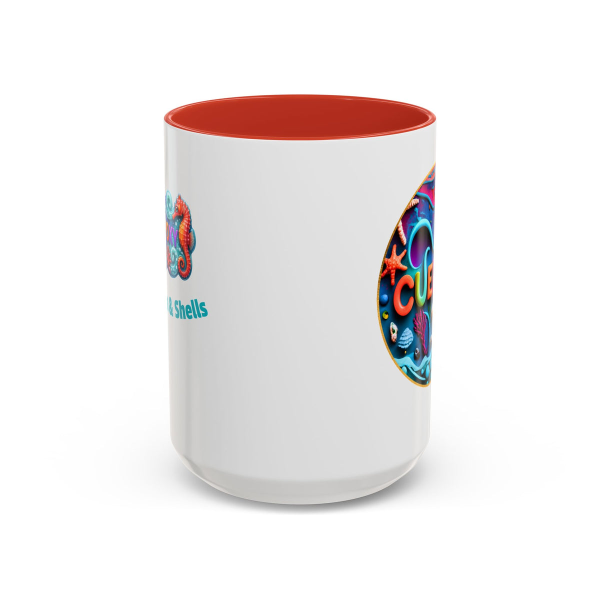 Ocean Art Accent Coffee Mug – CuepoxyGift | Two-Tone Ceramic 11oz & 15oz