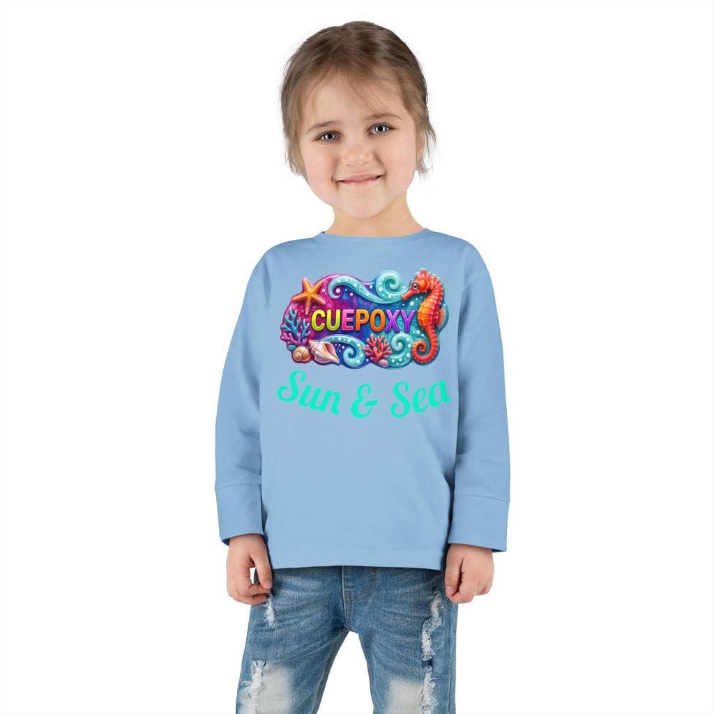 Ocean Art Toddler Long Sleeve Tee – CuepoxyGift | Unisex 100% Cotton, Sizes 2T–5-6T