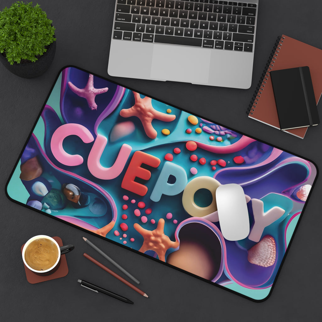 Ocean Art Desk Mat – CuepoxyGift | Non-Slip Neoprene Mouse Pad, 3 Sizes