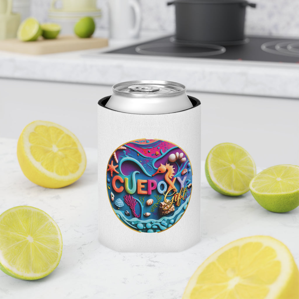 Ocean Art Can Cooler – CuepoxyGift Beach Print | Edge-to-Edge Design