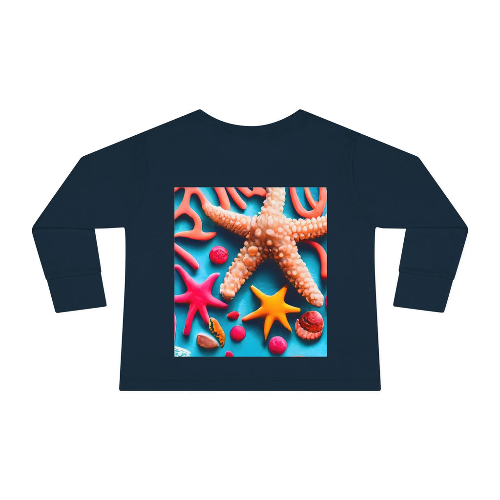 Ocean Art Toddler Long Sleeve Tee – CuepoxyGift | Unisex 100% Cotton, Sizes 2T–5-6T