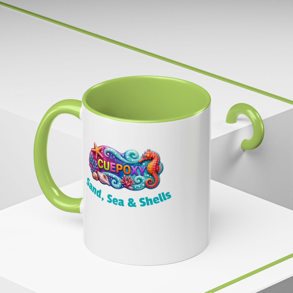 Ocean Art Accent Coffee Mug – CuepoxyGift | Two-Tone Ceramic 11oz & 15oz