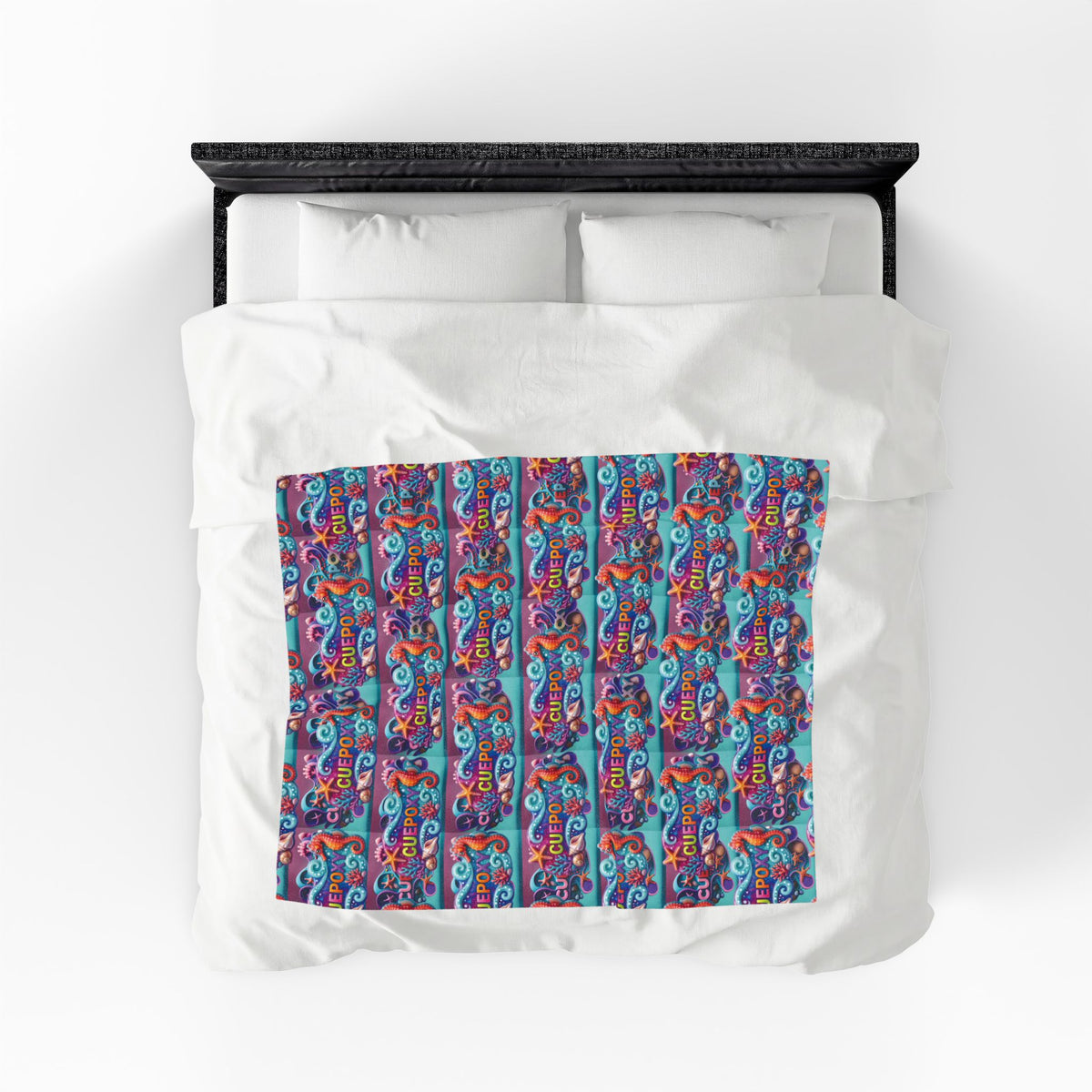 Ocean Art Velveteen Plush Blanket – CuepoxyGift | Ultra-Soft One-Side Print, 3 Sizes