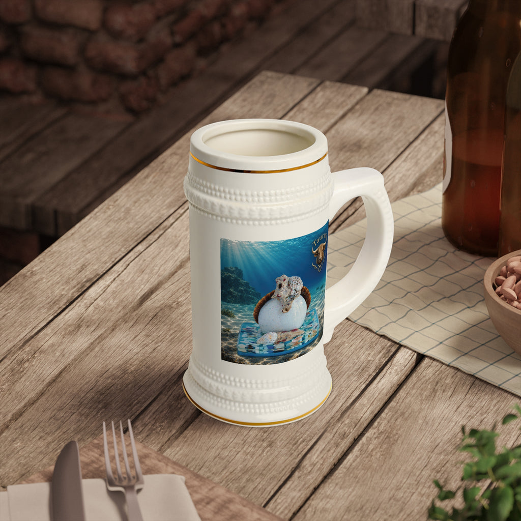 Taurus Zodiac Beer Stein – Strength on the Ocean Floor | 22 oz