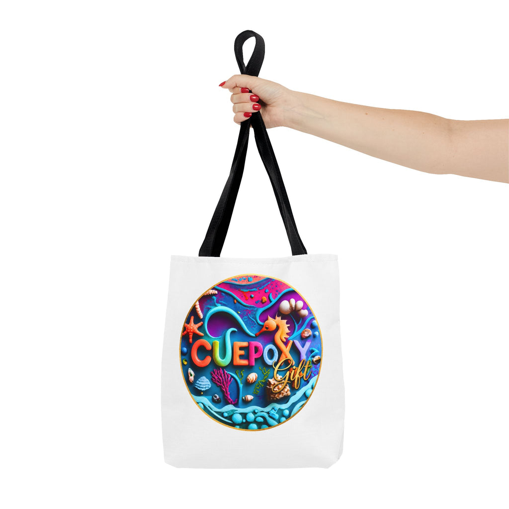 Ocean Art All-Over Print Tote Bag – CuepoxyGift Beach Design | 3 Sizes