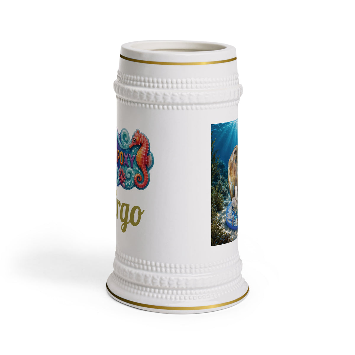 Virgo Zodiac Beer Stein – Grace in an Underwater Garden | 22 oz