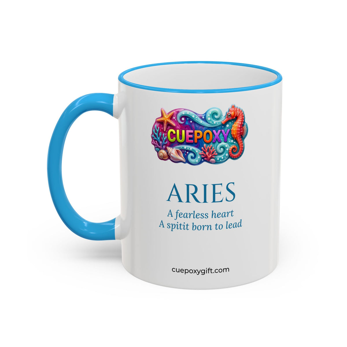 Aries Zodiac Mug – A Spark Beneath the Waves | 11 oz