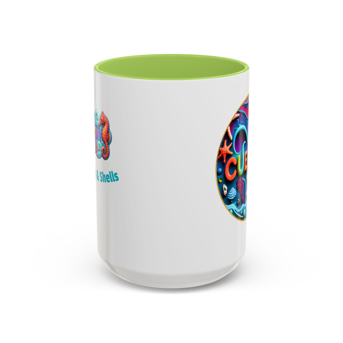 Ocean Art Accent Coffee Mug – CuepoxyGift | Two-Tone Ceramic 11oz & 15oz