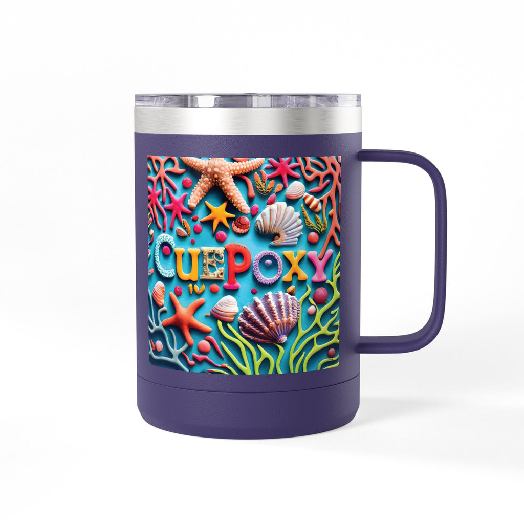 Ocean Art Coffee Mug Tumbler 15oz – CuepoxyGift | Insulated Stainless Steel Handle Mug