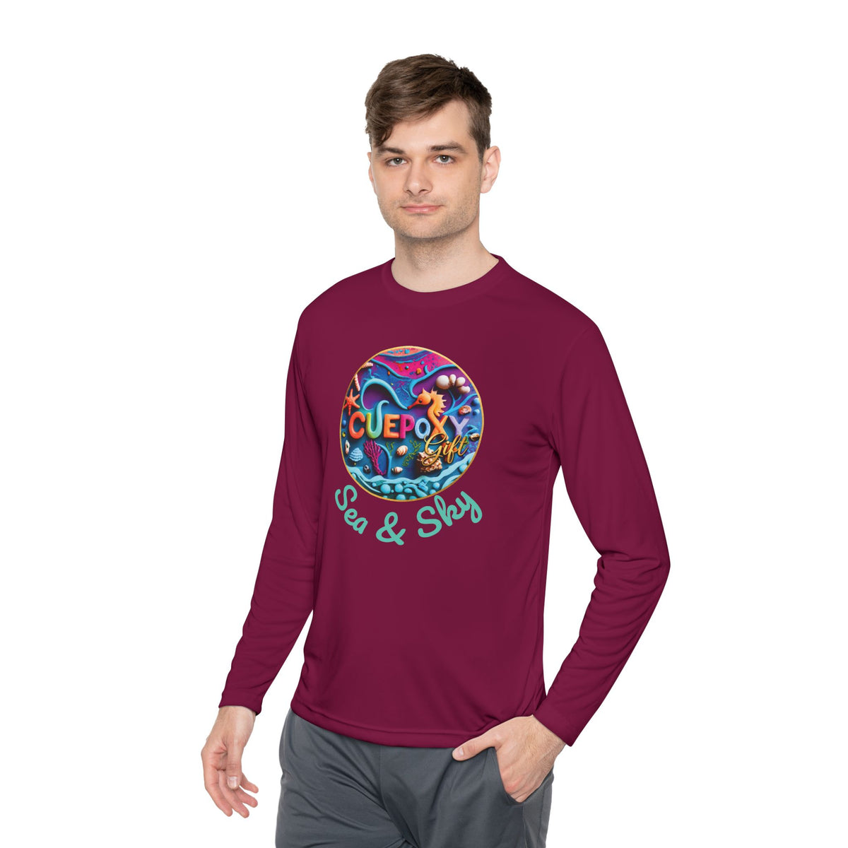 Ocean Art Long Sleeve Tee – CuepoxyGift | Unisex Moisture-Wicking Polyester