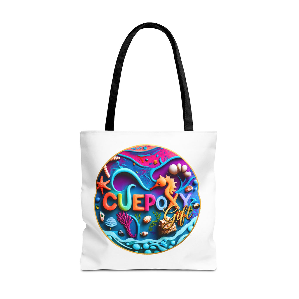 Ocean Art All-Over Print Tote Bag – CuepoxyGift Beach Design | 3 Sizes