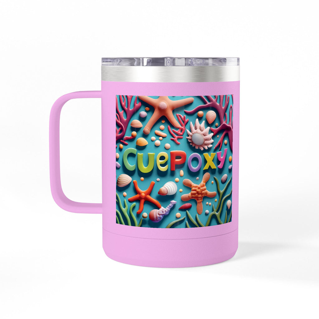 Ocean Art Coffee Mug Tumbler 15oz – CuepoxyGift | Insulated Stainless Steel Handle Mug